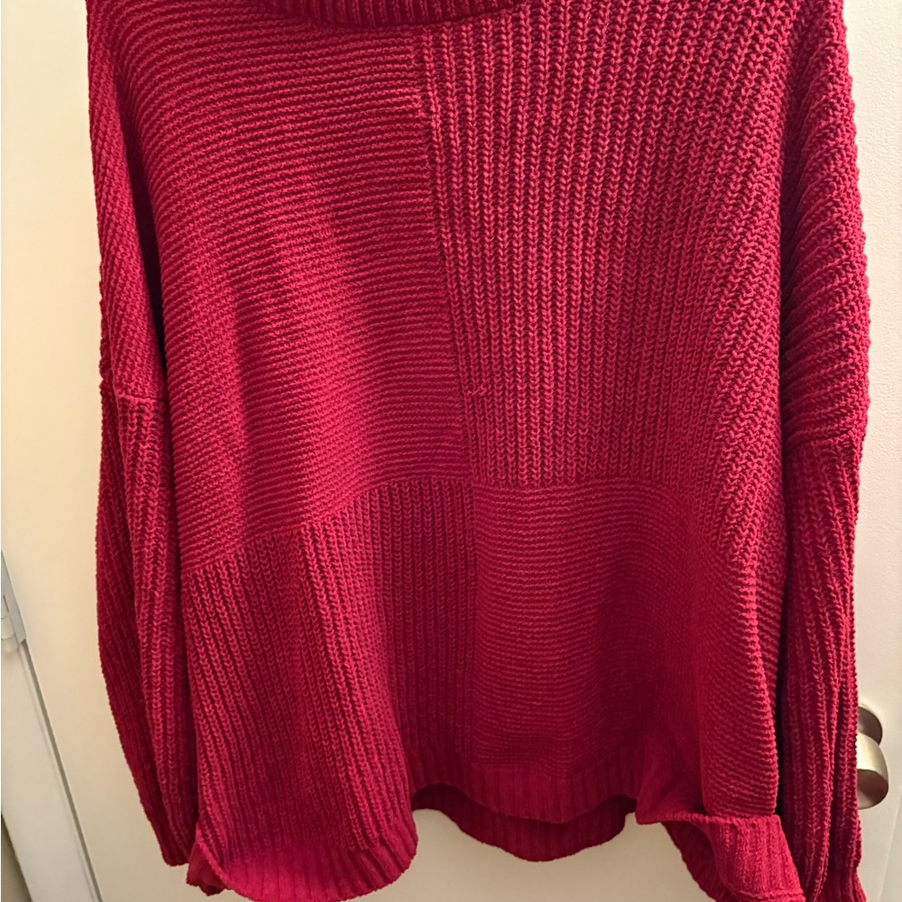 Maurices Vibrant Red chenille crew Neck Sweater size 3x